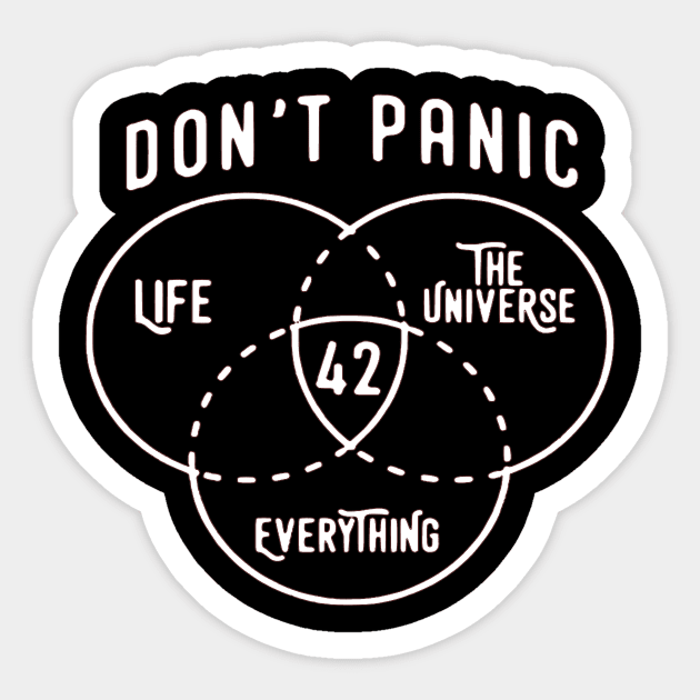 The Hitchhiker's Guide to the Galaxy 42 is the Answer Sticker by OtakuPapercraft